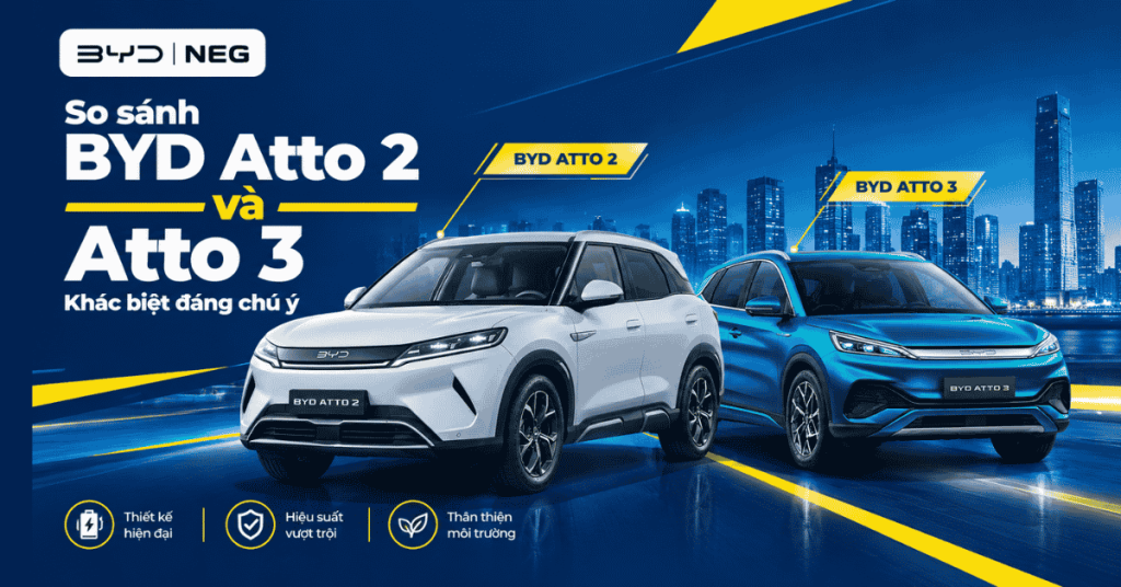 so sánh BYD Atto 2 và Atto 3