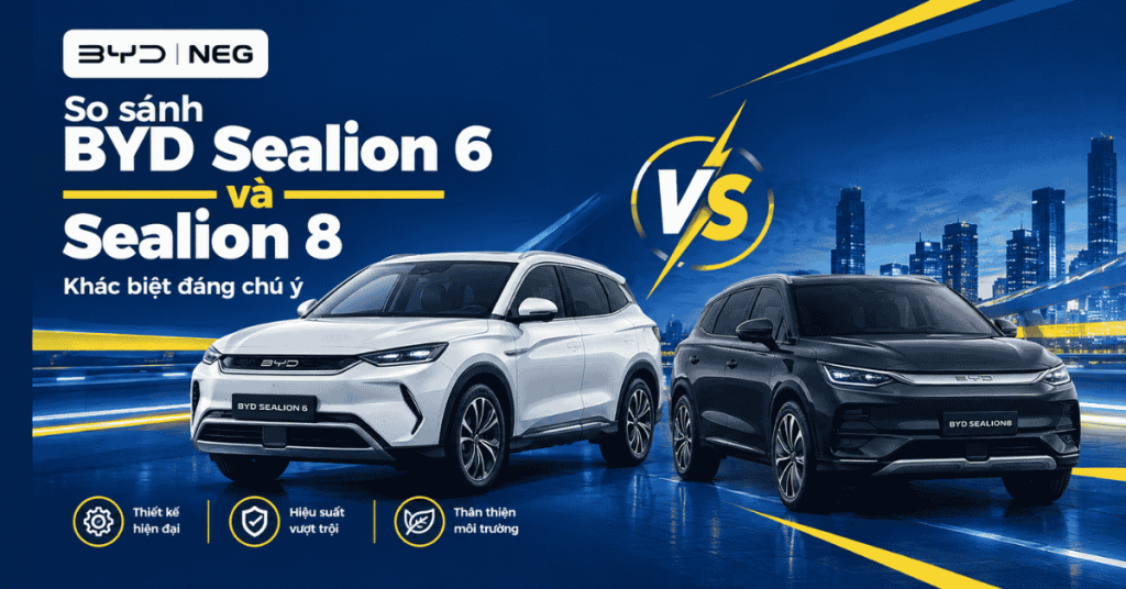 So sánh BYD Sealion 6 và Sealion 8 chi tiết